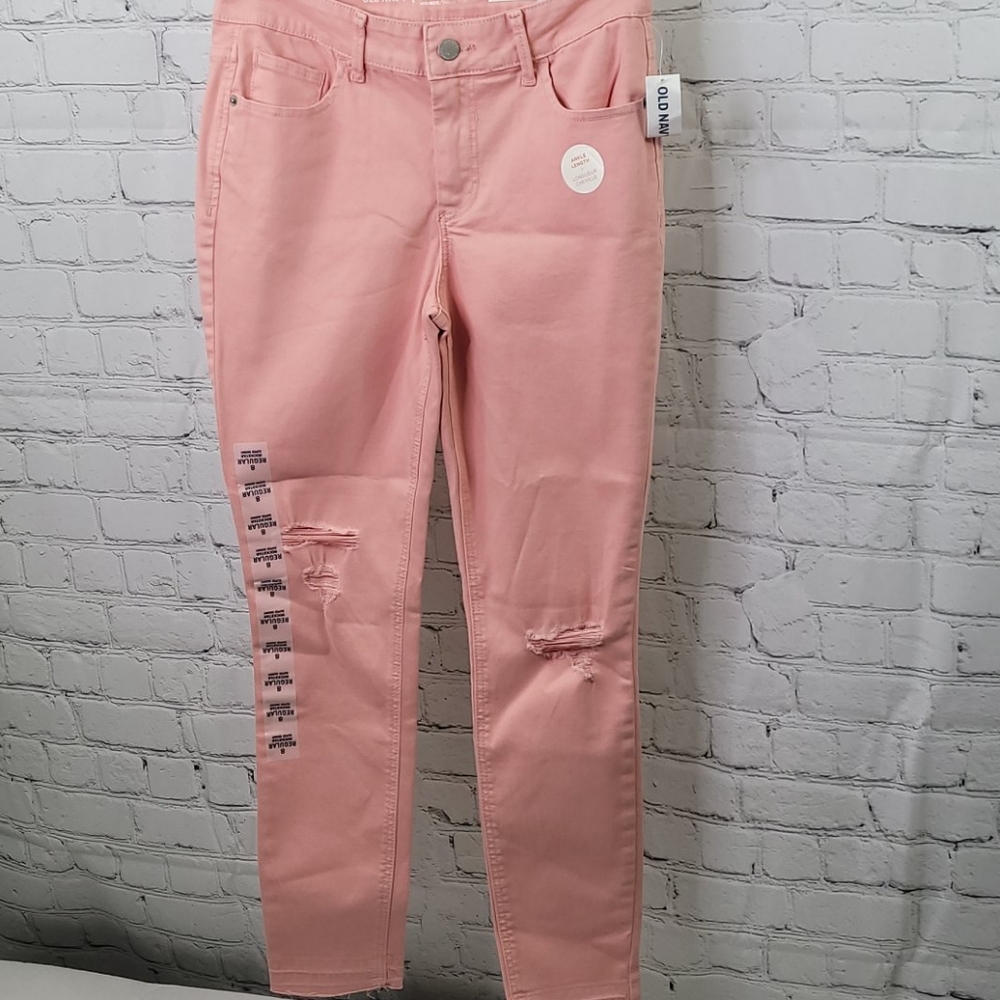 NWT old navy rockstar super skinny jeans Pink
